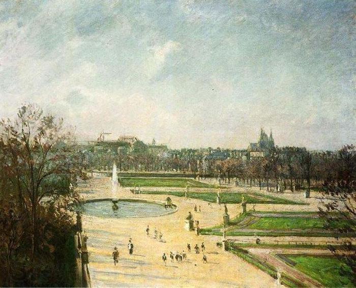 Camille Pissarro Tuileries Gardens, Afternoon, Sun Norge oil painting art